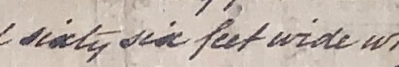 A width of a street written in a deed book