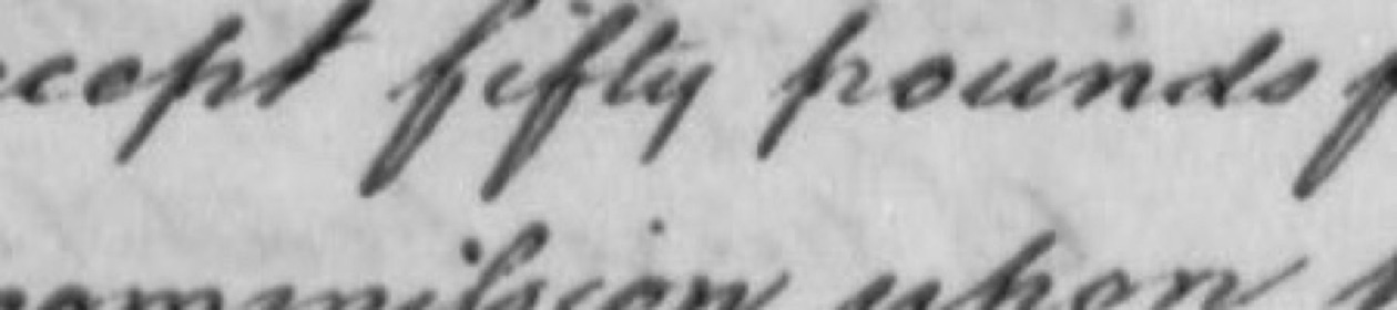 An amount of money in a will of 1803