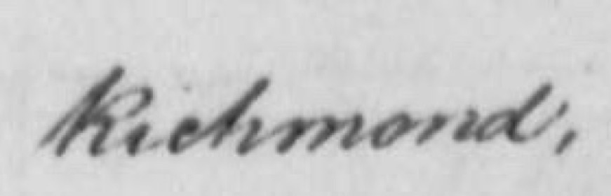 A handwritten place name from a will of 1803