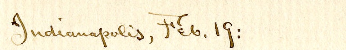 Place and date at the top of a handwritten letter