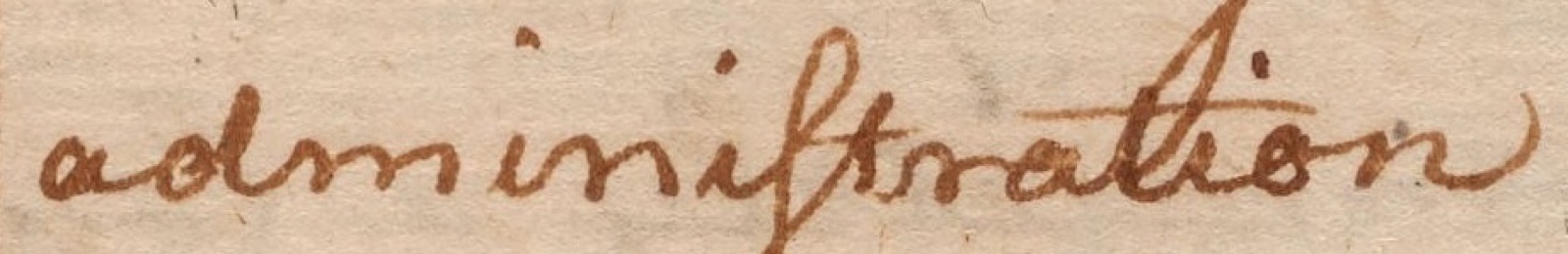 Handwritten word administration with a long s