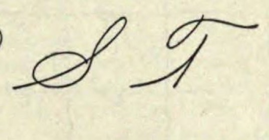 Palmer method model capitals S and T