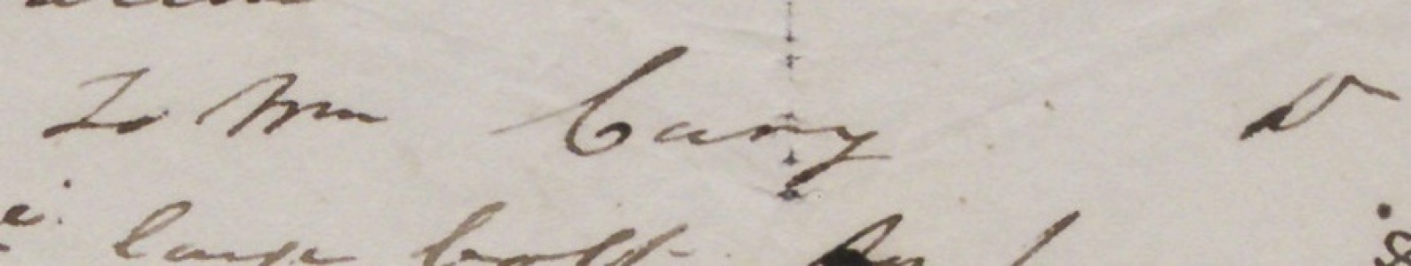 Handwritten words To Wm Cary on a blacksmith's bill