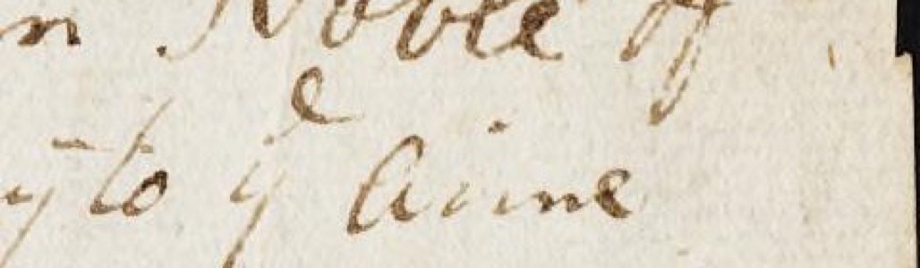 Handwritten to ye Arime with small e over y